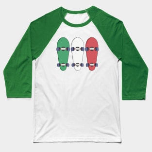 Italy Skateboards Baseball T-Shirt